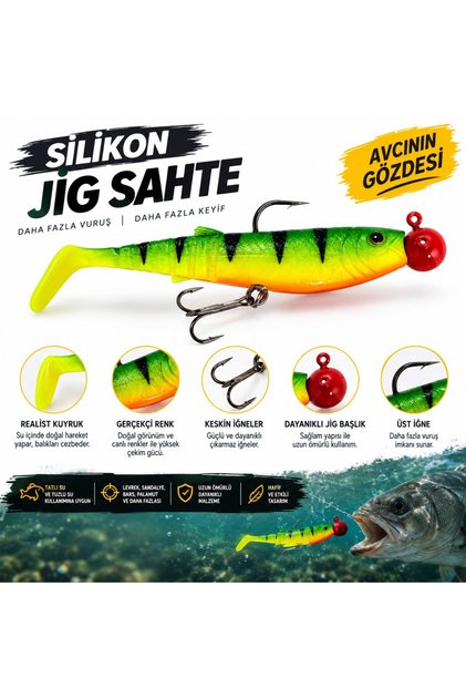 Cannibal Hazır Zokalı Silikon Yem 10cm 22gr (MODİFİYELİ) 07-Firetiger