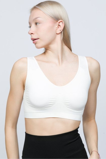Women's Ecru Gathering Sports Bustier