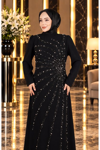 Zerafet abiye siyah rengi