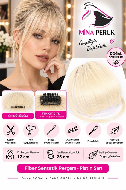Fiber Sentetik İnce Perçem - Platin