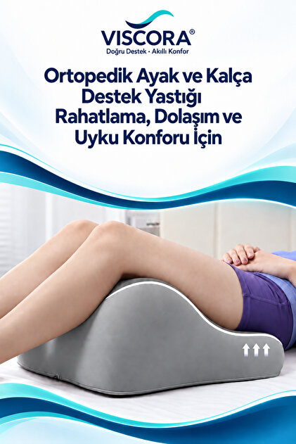 Ortopedik Ayak ve Kalça Destek Yastığı – Rahatlama, Dolaşım ve Uyku Konforu İçin