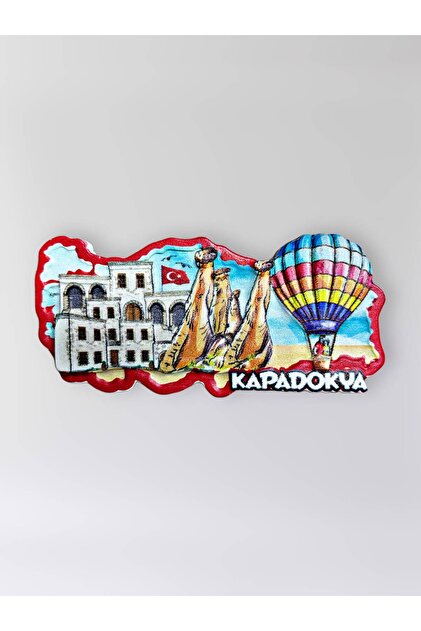 KAPADOKYA Temalı Kabartmalı Polyester Magnet Buzdolabı Süsü (kod:972) 9,5cm x 4,5cm