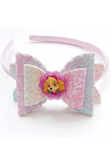 PAW PATROL 1pcs 2 Paw Patrol Skye Baby Shiny Bow Headband Cartoon Cute Girl Newborn Headband Headwea
