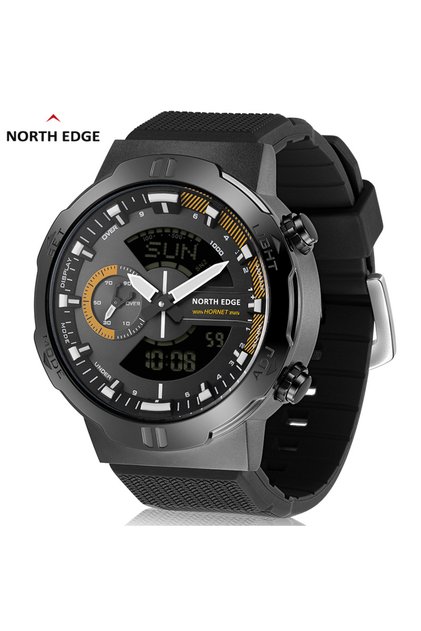 Yellow NORTH EDGE 2022 HORNET Men's Digital Watch Running Cycling Sports Watches Waterproof 50M Worl