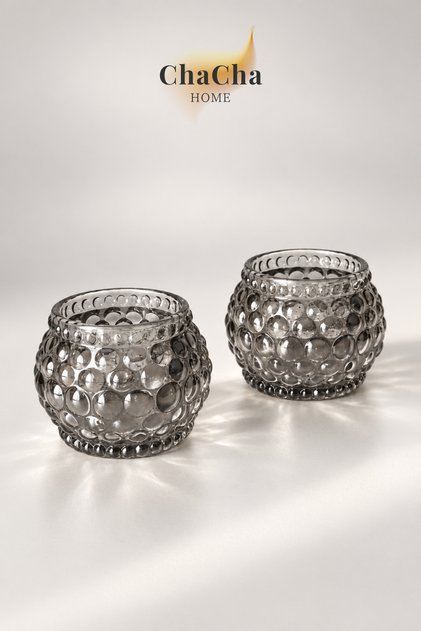 Luxury | Bubble | 2 'li Mumluk ve Tealight Mum Tutucu