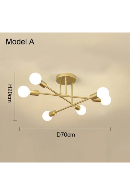 No bulb Model A Nordic Minimalist Pendant Light Ceiling Lamp LED Chandelier Suitable for Bedrooms Li