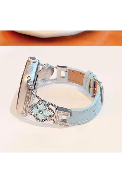 38mm40mm41mmS10 42mm PG-948-a Gold Feeling Five Flower Genuine Leather Compatible with iWatch Strap