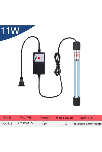 T-11W Aquarium UV Light Submersible Sterilization Lamp 5~11W For Fish Tank