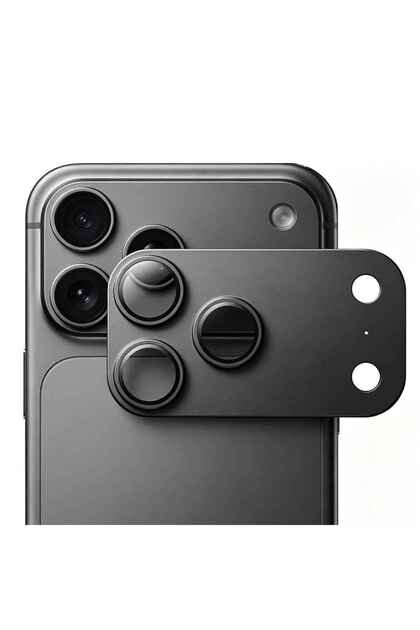iPhone 18 Pro Sapphire Aluminum Sapphire Camera Lens Protector Fully Covers the Island Section Full Protection Dark Gray