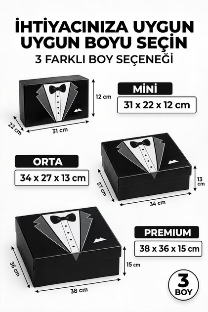Damat Kolisi, Söz Nişan Damat Kutusu, Damat Bohçası 3 Boy