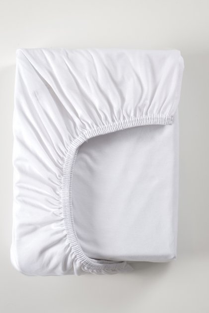 Organic Combed White Fitted Sheet 100X200Cm | Organic Elastic Baby & Kids Bed Sheet