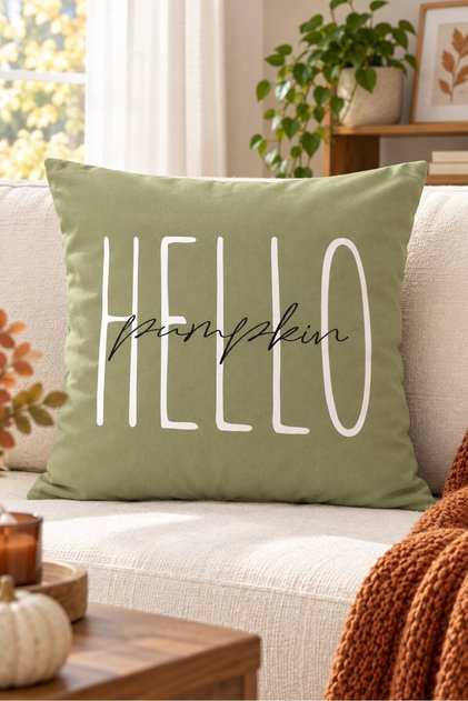 Autumn Patterned Throw Pillow Cover