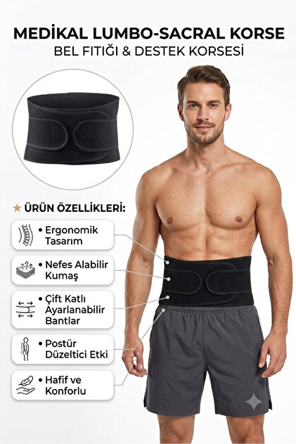 Balenli Ortopedik Bel Korsesi Ve Fıtık Destek Kemeri Lumbosakral Korse