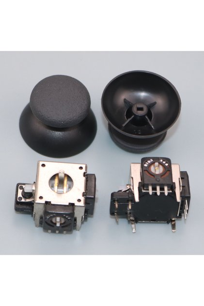 2 cap 2 joystick 2Pcs 2sets For PS2 PS3 Xbox360 Controller 3D Rocker Joystick Axis Analog Sensor Rep