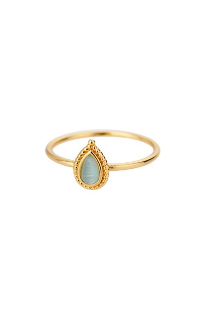1 Stainless Steel Opal Rings for Women Aesthetic Water Drop Gold Color Wedding Ring Waterproof Jewe.