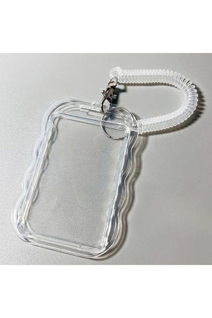1 set Photocard Holder Key Chain INS Ins Idol Photo Card Holder Decorative Student ID Badge Holder G