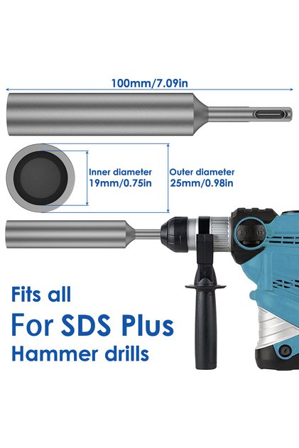 25mm SDS Plus Bits Ground Rod Driver 19/21/25/29/35mm Steel Ground Rod Driver Adapter Bits for All S