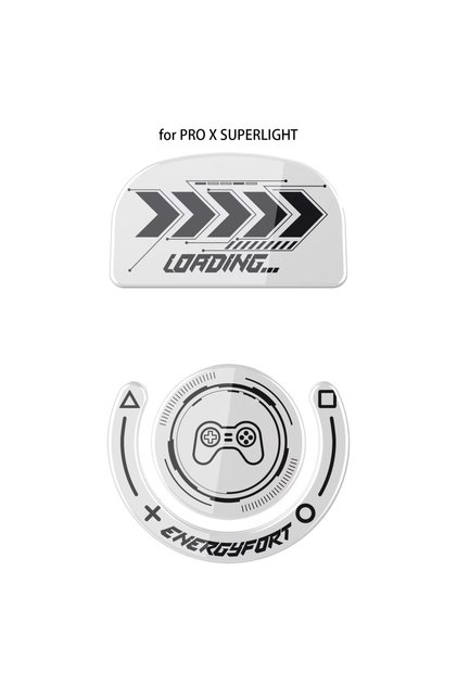 WHITE Glasses Mouse Feet Skates For Logitech G PRO X SUPERLIGHT Sticker Rounded Curved Edge GPXS Gli