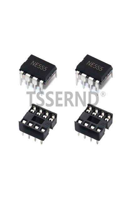 20Pcs , (10 Each) NE555 NE555P IC 555 Timer Programming Oscillator Chip & 8 Pin DIP Sockets