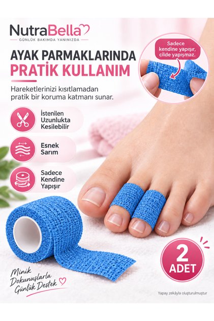 Kendinden Yapışkan Nefes Alabilen Ayak Parmak Topuk Koruyucu Tırnak Ayak Koruma Nefes Alabilen 2 Ad