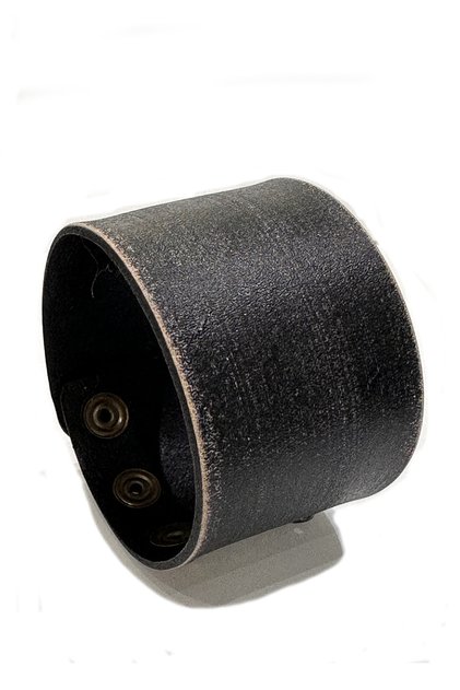 Handcrafted Black Antique Men's Leather Bracelet