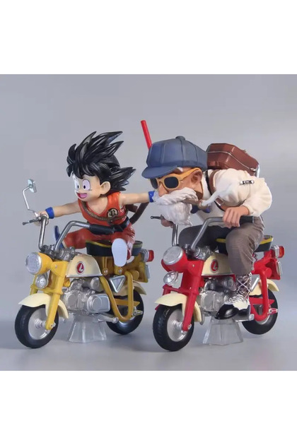 Bandai 2pcs no box New 13cm Dragon Ball Z Anime Figure Son Goku Master Roshi Locomotives PVC Action