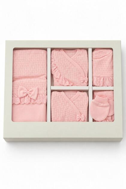 Baby Girl Scalloped Newborn Hospital Release 10-Piece Bodysuit Set Boxed Yhç0102