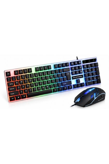 PL-357 RGB Işıklı USB Oyuncu Klavye ve Mouse Seti