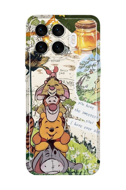 Xiaomi 17t Compatible Vintage Winnie Pooh Collage Pattern Transparent Phone Case