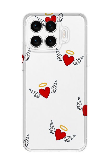 Xiaomi 17t Compatible Angel Heart Pattern Transparent Phone Case