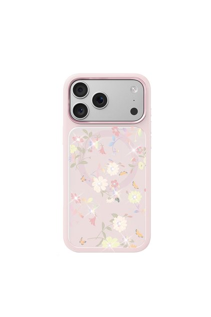 iPhone 18 Pro Max Compatible Case with M-Safe Feature, Floral Design, Flower Series Cover, Pink