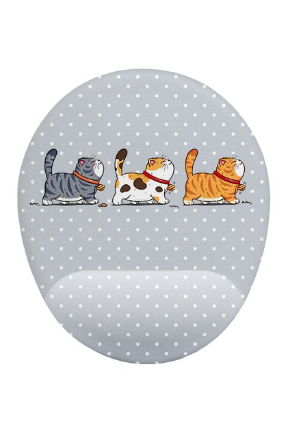 Gururlu Kediler Tasarım Bilek Destekli Mouse Pad