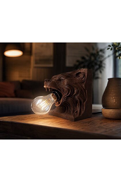 Decorative Table Lamp with Bear Figure