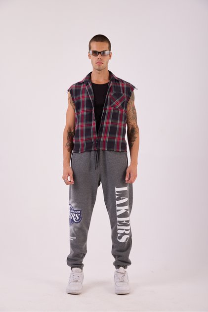 Men's Gray Lakers Jogger Pants