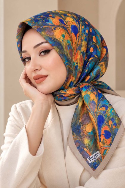 وشاح ناعم منقوش - 050