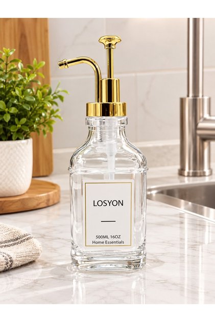 Cam Sıvı Sabunluk Losyonluk 500 ml