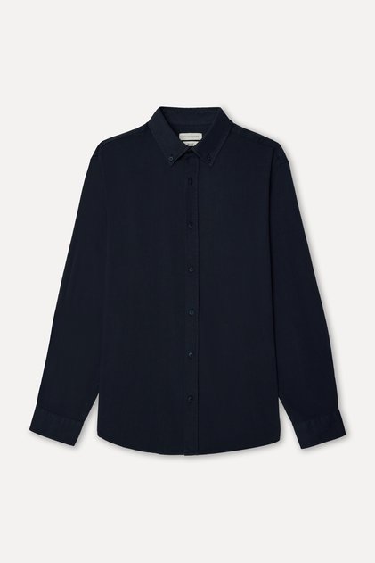 Men's Navy Blue Regular Fit Long Sleeve Shirt