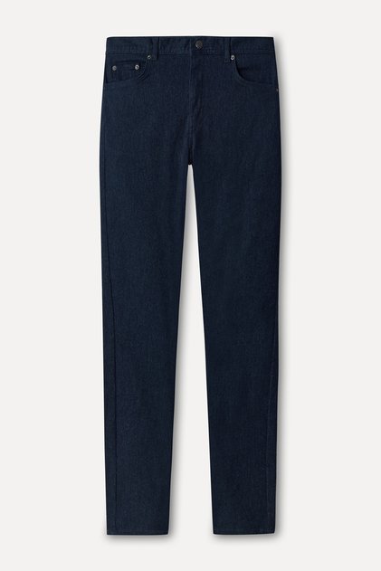 Men's Navy Blue Slim Straight Fit Trousers