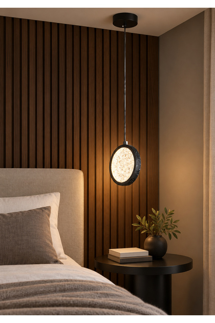 إنارة سقف معلقة سوداء LED بقدرة 9 واط و3 ألوان HA/C5438/1/BK+3C