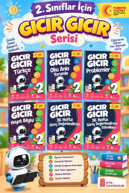 2. Sınıf Okula Yardımcı Destek Seti ( 6 Kitap) - 2025