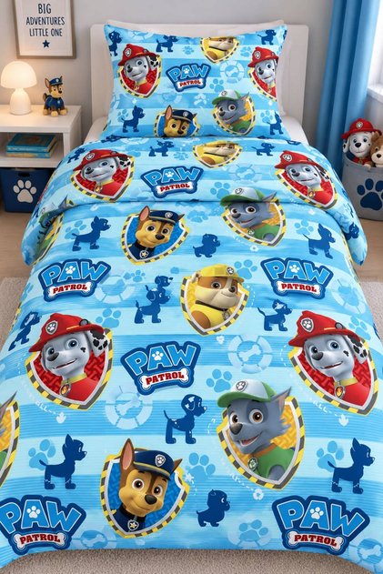 Pawpatrol Series, Single Duvet Cover Set (Without Sheets)