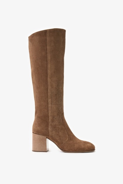 Carmen Sigaro Suede Leather Women's Heeled Boots
