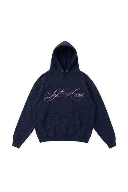Kadın Soft Heart Yazılı Baskılı Hoodie 3 İplik Kapüşonlu Sweatshirt
