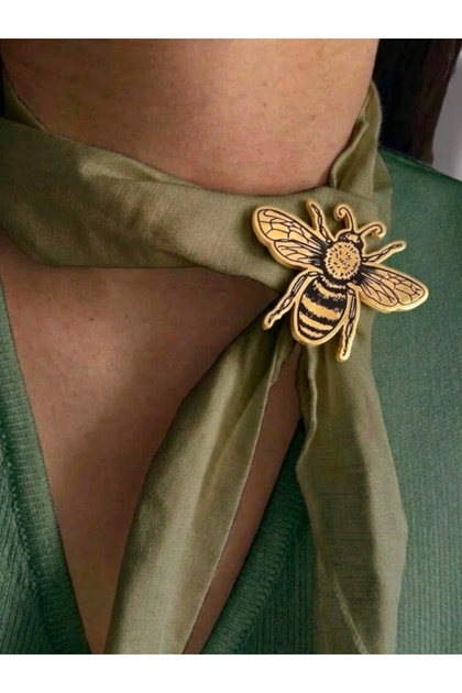 Çelik Arı Broş, çalışkanlığın, başarının simgesi (4,5cm)