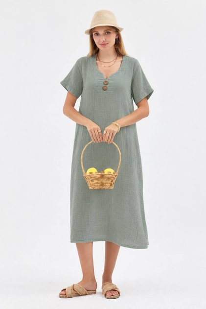 Women's Dress- Short Sleeved Dress-3160