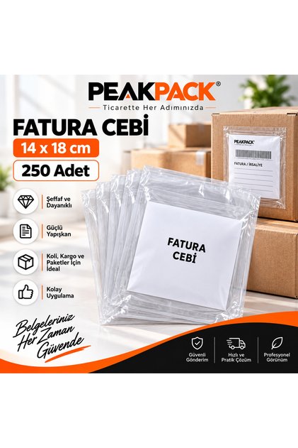 Invoice Pocket – Adhesive Shipping Document Pocket 14 X 18 cm – 250 Pieces