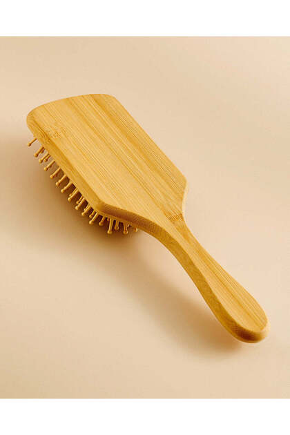 Beige Wooden Hair Brush