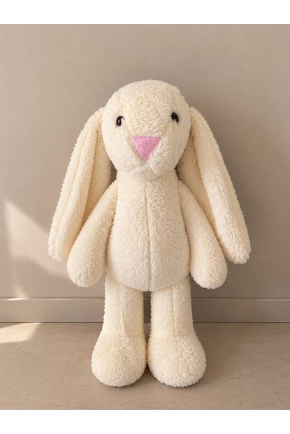 Cute Plush Rabbit Toy - Soft Sleeping Companion for Children Cream 45cm