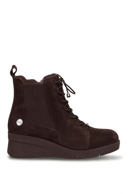 D26Kb-8655 Women's Genuine Leather Flat Boots Brown