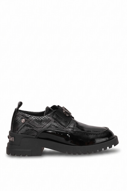 D26Ka-3280 Women's Genuine Leather Casual Shoes Black